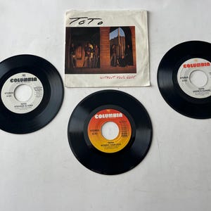 Lote de discos Toto de 45 rpm: Stranger In Town, Goodbye Elenore, Without Your Love