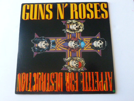 通販レコードGuns N' Roses Appetite for Destruction Vinyl Record LP GHS - Etsy
