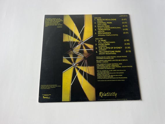 Tangerine Dream - Le Parc Vinyl Record - 1985 - Etsy