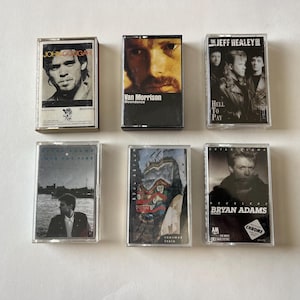 Vintage Cassette Lot: Van Morrison, Bryan Adams, Soul Asylum (6 Tapes)