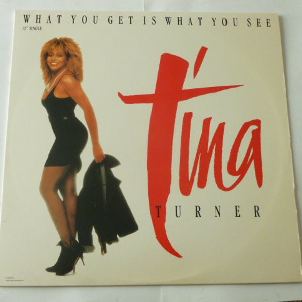 Tina Turner Wat je krijgt is wat je ziet 12" Single Vinyl Record LP V-15273 Capital Records 1986 Vinyl Records Sale