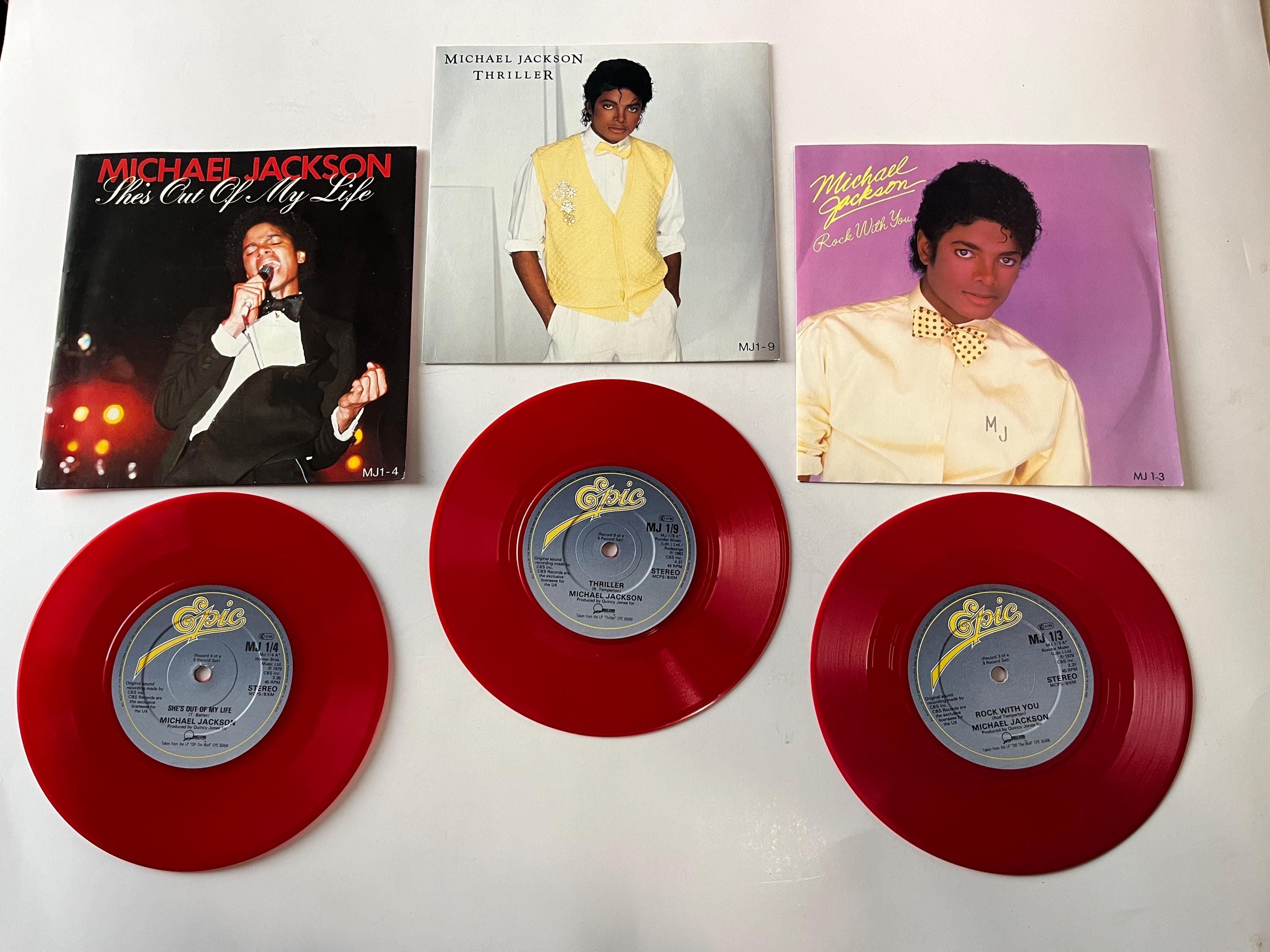 Michael Jackson Thriller レコード Michael Jackson Thriller 45rpm Red Vinyl Record Lot - Etsy
