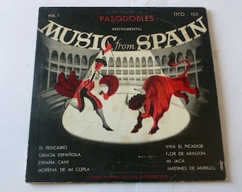 Pasodobles Instrumental Music From Spain 10" Record TICO-105 TICO Records 1950's Rare Records Sale