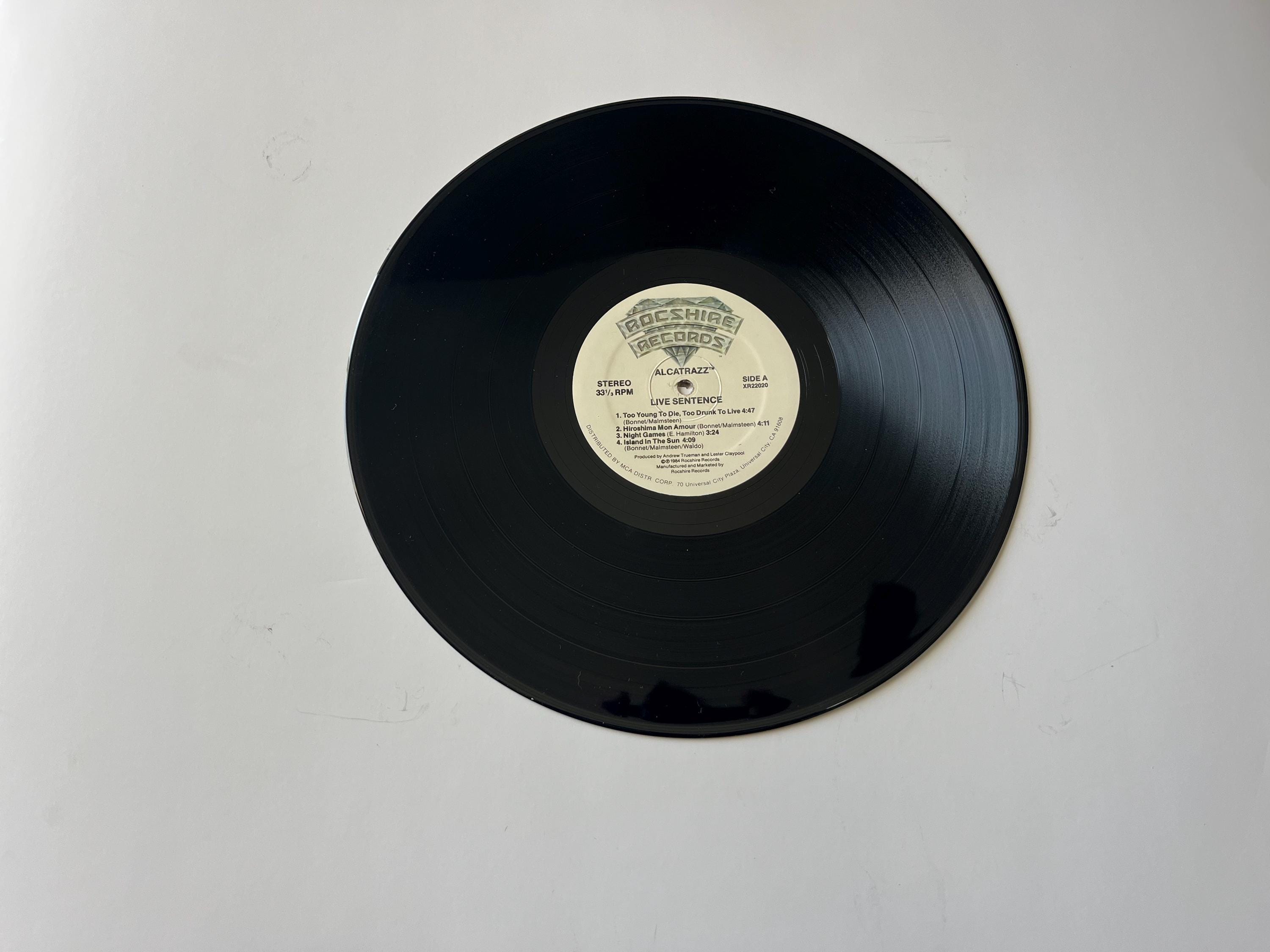 Alcatrazz Live Sentence Vinyl Record LP - 1984 Rockshire Records