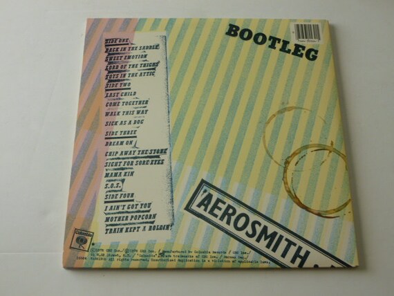 Aerosmith Live Bootleg Vinyl Record LP - 1978 Columbia Records - Etsy