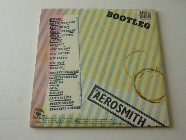 Aerosmith Live Bootleg Vinyl Record LP - 1978 Columbia Records - Etsy