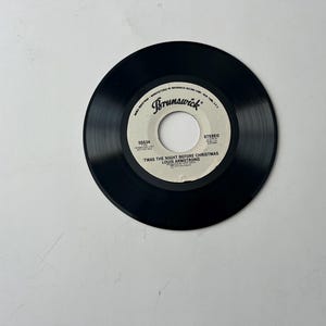 Louis Armstrong 'Twas The Night Before Chirstmas (Promo Copy) Vintage 45 Record 7" 45rpm Record 55534 Brunswick Records 1973 Record Sale