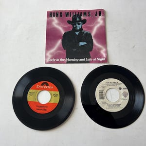 Hank Williams Sr. & Jr. 45rpm Record Lot: Hey Good Lookin&#39;, Your Cheatin&#39; Heart