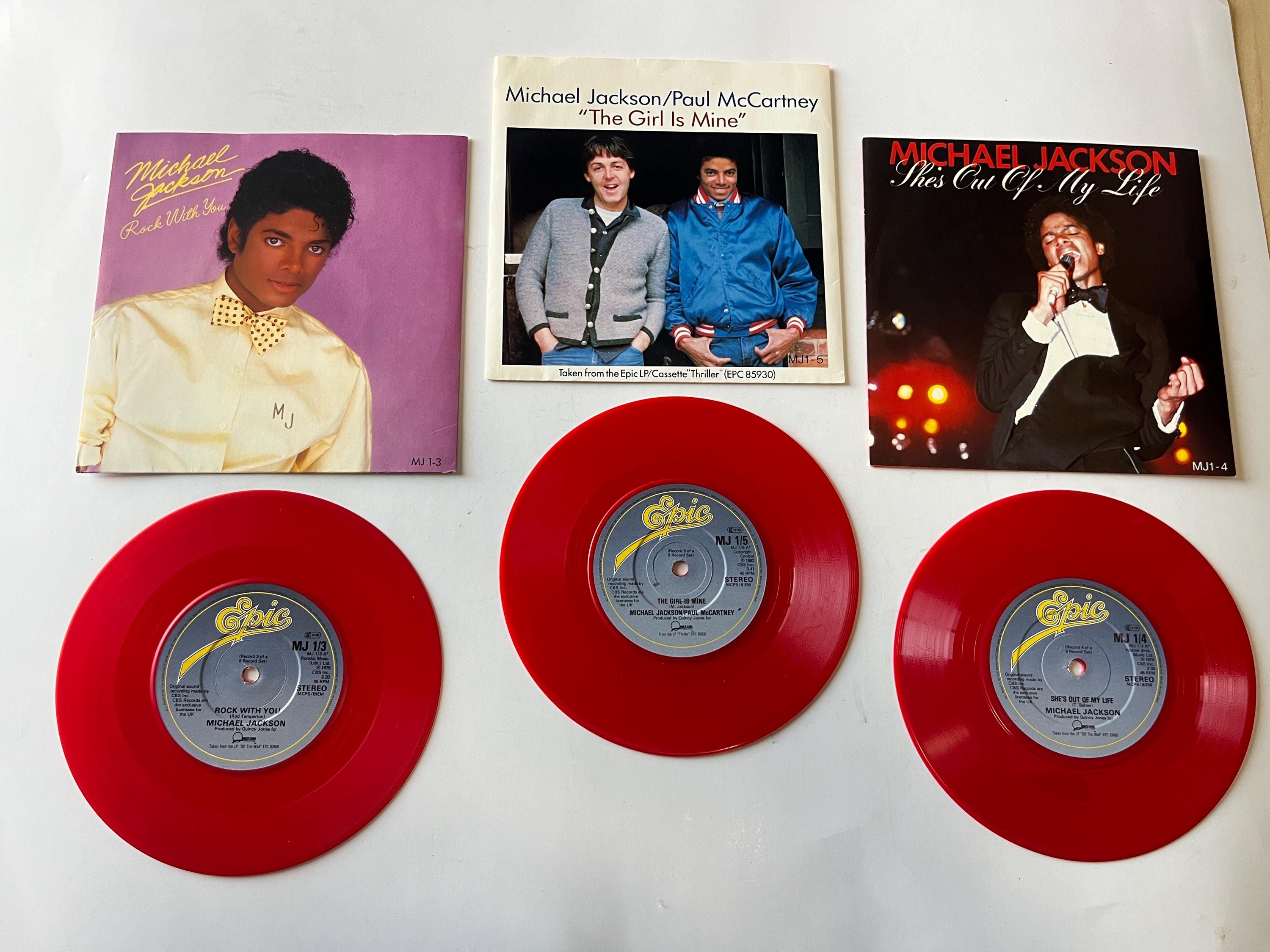 マイケル・ジャクソン レコード3枚セット Michael Jackson Lot Of 3 (Red Vinyl) Assorted 45rpm 7