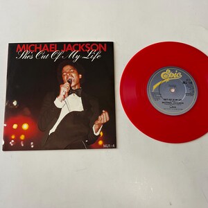 Michael Jackson &#39;She&#39;s Out Of My Life&#39; Red Vinyl 45rpm - 1979 Epic Records