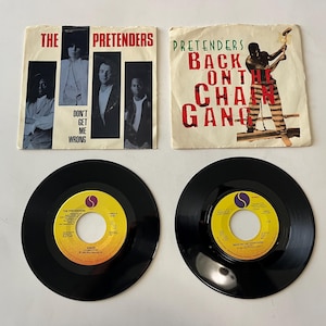 The Pretenders 45rpm 7&quot; Record Lot: Back On The Chain Gang, Don&#39;t Get Me Wrong