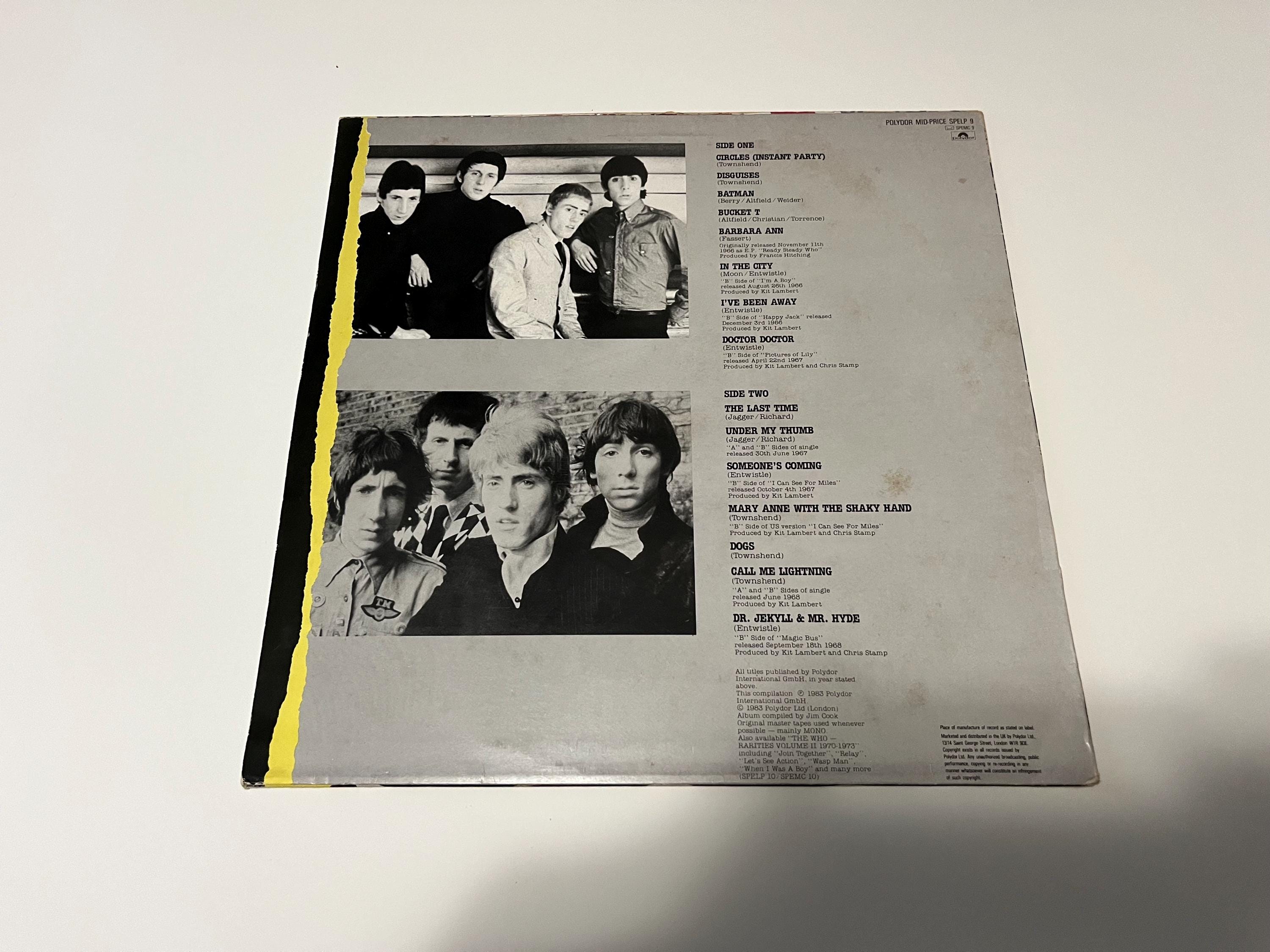 The Who Rarities Vol. 1 Vinyl Record LP - 1983 UK Edition - Etsy 