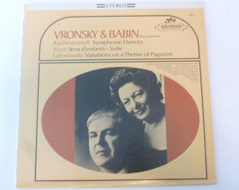 Vronsky & Babin- Rachmaninoff- Bizit - Lutoslawski Vinyl Record LP 60053  Recorded In England Seraphim Records 1962 Sale