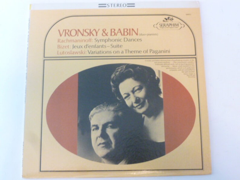 Vronsky & Babin Rachmaninoff Bizit Lutoslawski Vinyl Record LP 60053 Recorded In England Seraphim Records 1962 Sale image 1