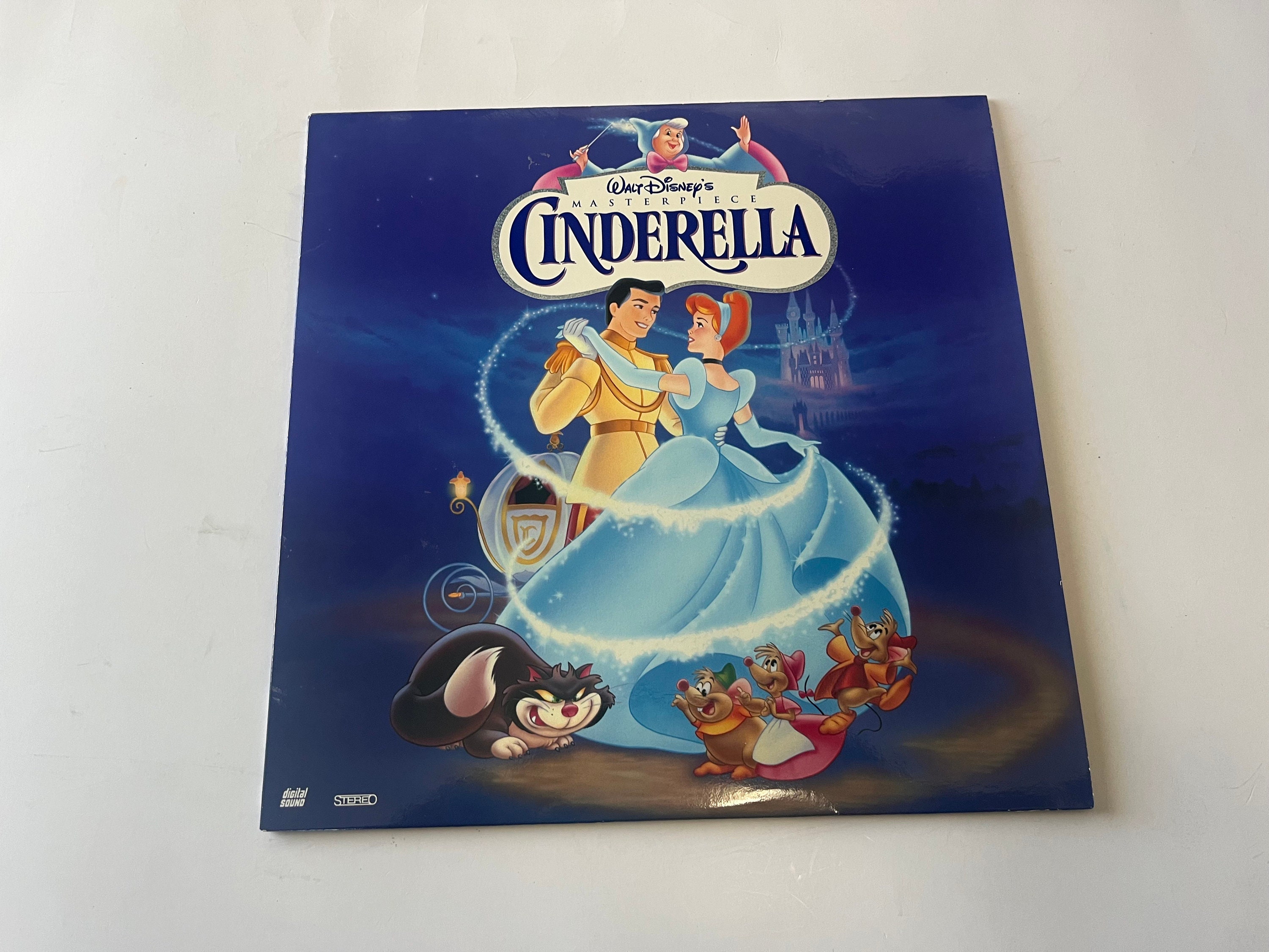 Vintage Disney Laserdiscs, Set of 4: Bambi, Cinderella, Jungle
