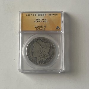 Rare Coin 1897-O  Morgan Silver Dollar  Good 4   Authenticated ANACS Grading Rare Coin Sale