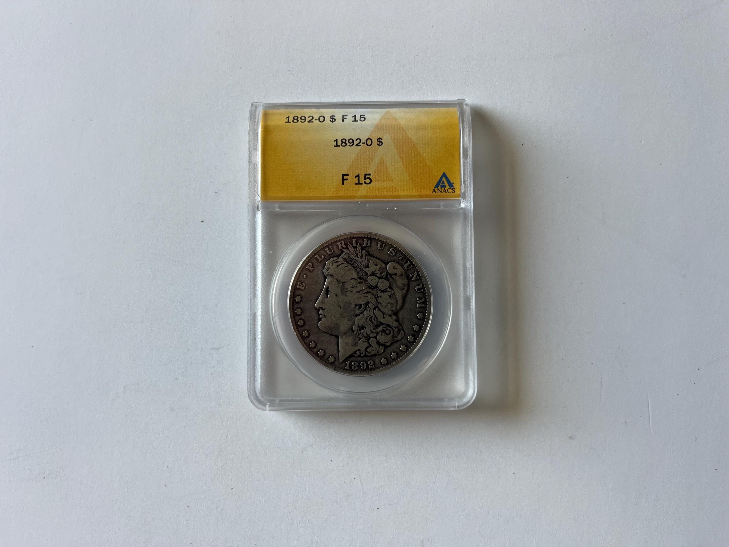 Rare Coin 1892-O Morgan Silver Dollar F 15 Authenticated ANACS Grading Rare  Coin Sale - Etsy