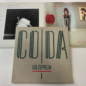 Led Zeppelin & Robert Plant Vinyl Record Lot: Coda, Principle of Moments, Pictures at Eleven