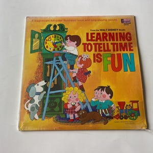 Disco de vinil vintage Walt Disney: Aprendendo a Dizer as Horas (Lacrado)