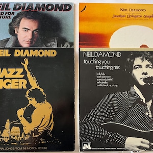 Neil Diamond Jonathon Livingston Seagull - Headed For The Future - The Jazz Singer - Touching You Touching Me Lot Of 4 Record Sale