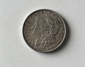 1881年モルガン銀貨ペンダント：未流通フィラデルフィアコイン