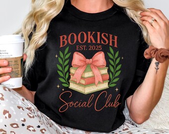 Leesgrage sociale clubshirt, schattig boekenliefhebber T-shirt, esthetisch leesclub-T-shirt, boekenwurm cadeau voor lezers, gezellig literair shirt