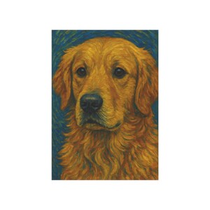 Golden Retriever Art Print, Unframed Dog Print, Home Decor, Dog Lover Gift, Pet Portrait Wall Art
