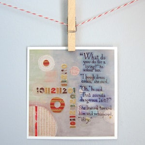 Card celebrating individuality, office humor, work-life issues, &quot;A living&quot;