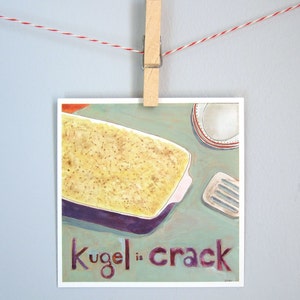 card for any Jewish holiday, Hanukkah, Kugel is crack image 1