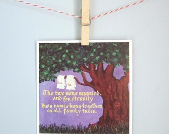 Wedding, anniversary, engagement, love card, "His and hers"