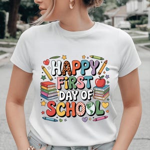 Happy First Day of School SVG PNG PDF, 1st day of school Png, Back to School Svg, First Day Of School Svg, Teacher Svg, Hello school svg,
