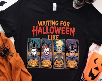 Funny Halloween Shirt Design: Scary Characters SVG PNG PDF