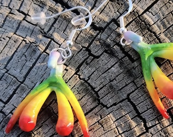 Clitoris Earrings | Feminist Statement Jewelry | Anatomy Art Earrings | Body Positive Hand Painted Earrings