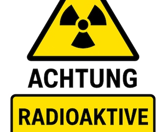 Warning sign "Radioactive work" – NDT safety icon SVG/PNG