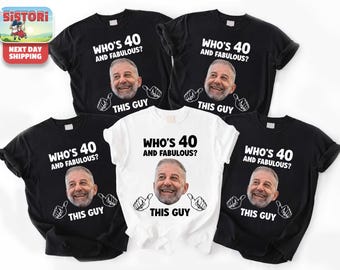Camisetas personalizadas por grupo de edad, camisetas de cumpleaños, equipo de cumpleaños, camiseta de 40 cumpleaños, camisetas de fiesta de cumpleaños, camiseta de 40 años fabuloso