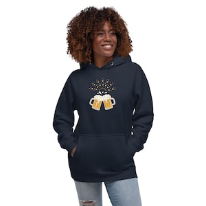 Sudadera con capucha &quot;Salud por el fin de semana&quot;: sudadera unisex con taza de cerveza