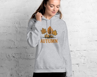 Sudadera con capucha de otoño: sudadera acogedora de otoño, suéter de cuello redondo de otoño, suéter de Acción de Gracias, suéter de otoño como regalo, top con diseño de hojas de otoño