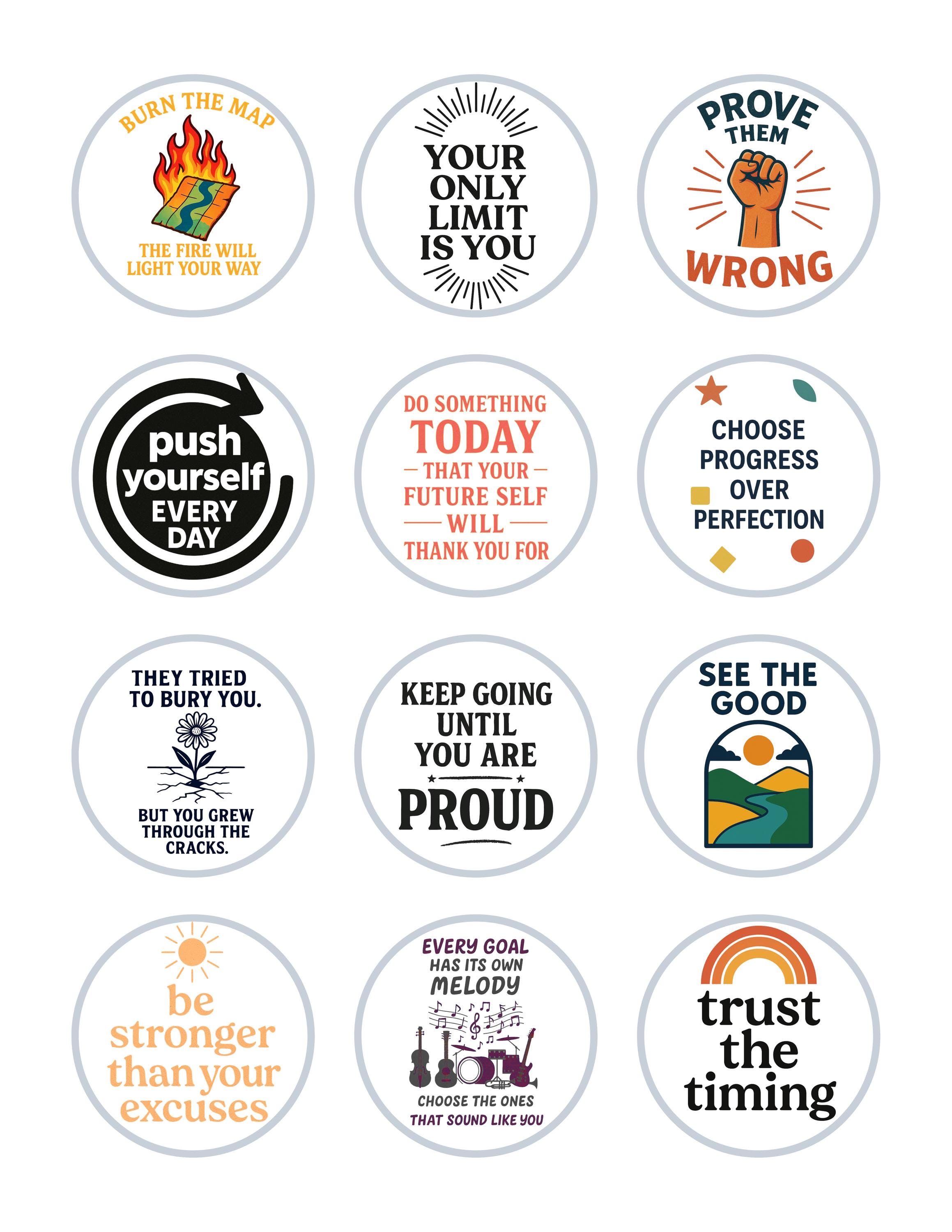 Motivational Quote Stickers Pack | Inspirational Digital Stickers ...