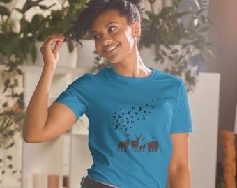 T-shirt graphique animalier : t-shirt unisexe inspiré de la nature