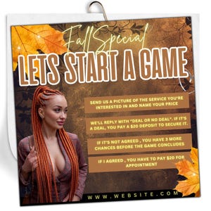 Deal or No Deal Flyer, Booking Flyer, Deal or No Deal Nail, Deal or No Deal Hair, Deal or No Deal Lash