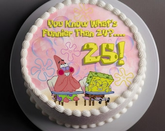 Pink You Know Whats Funnier Than 24? 25th Birthday Cake Topper (Digital Download)