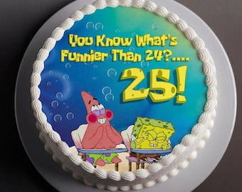 Weißt du was lustiger ist als 24? 25th Birthday Cake Topper, digitaler Download