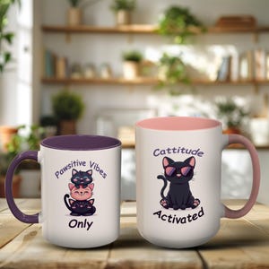 Cute Cat Mug Collection | Multiple Designs | Funny Cat Lover Coffee Mugs | Cozy Cartoon Cat Designs | Whimsical Feline Gifts for Friends