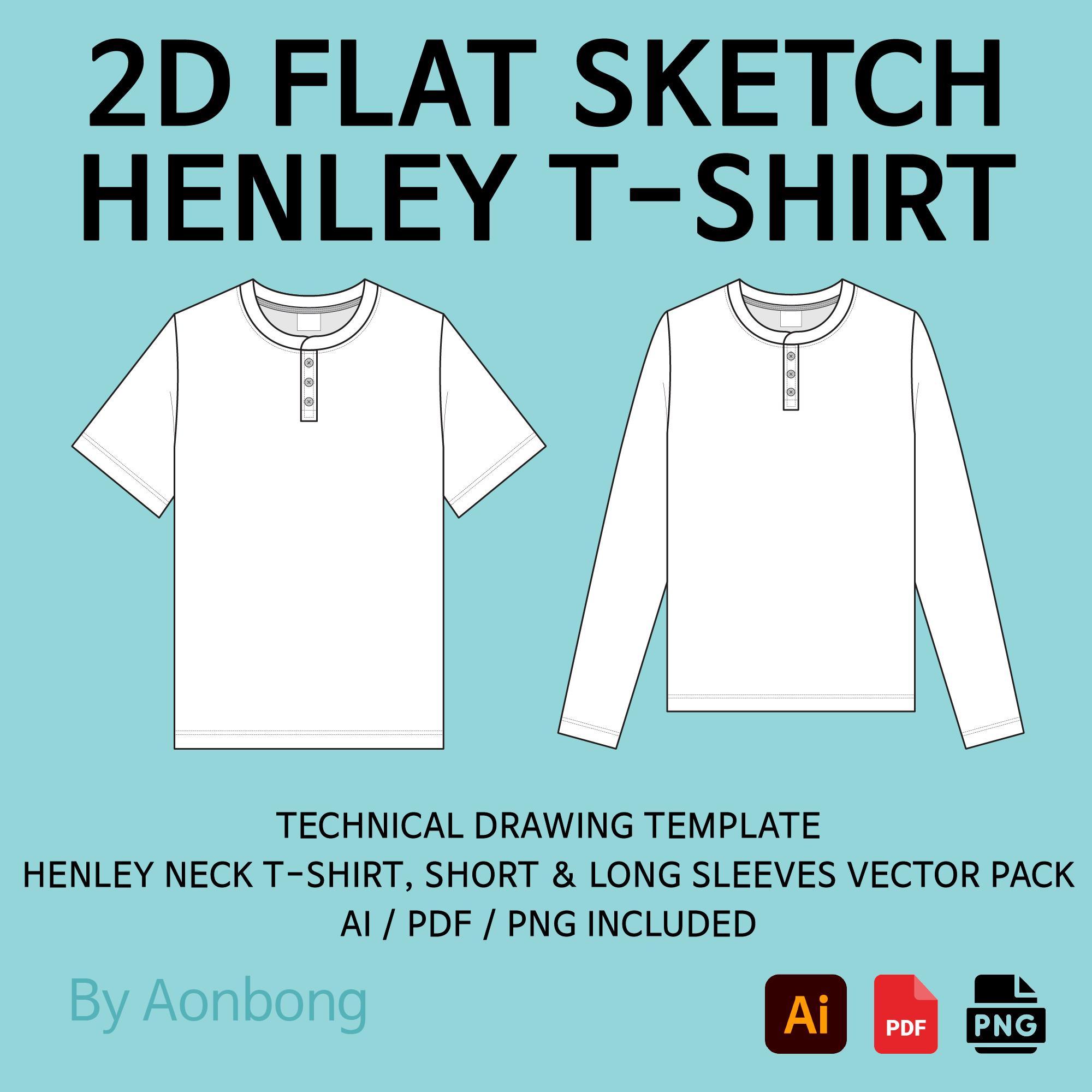 Henley shirt voor heren, lange mouwen, T-shirt met V-hals