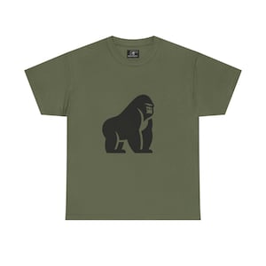 Animal Strength Unisex Tee, Silverback Gorilla T-Shirt, Wildlife Lover Gift Shirt, Nature Print Cotton Top, Jungle Animal Graphic Tee