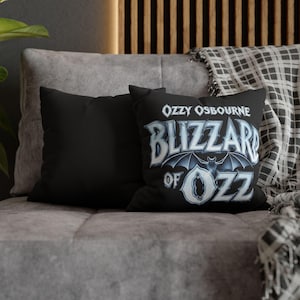Ozzy Osbourne Blizzard of Ozz Pillowcase | Rock Music Decor, Gothic Home Accents, Musician Gifts, Bed & Couch Accessories