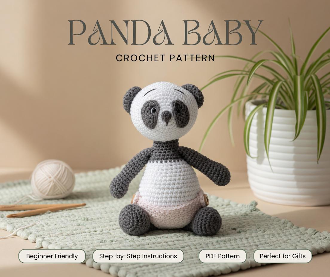 Panda crochet - Etsy 日本
