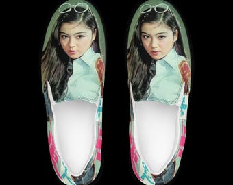 Delinquent Girl Boss Pinky Violence Men’s slip-on canvas shoes