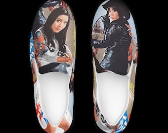 Delinquent Girl Boss Pinky Violence Men’s slip-on canvas shoes
