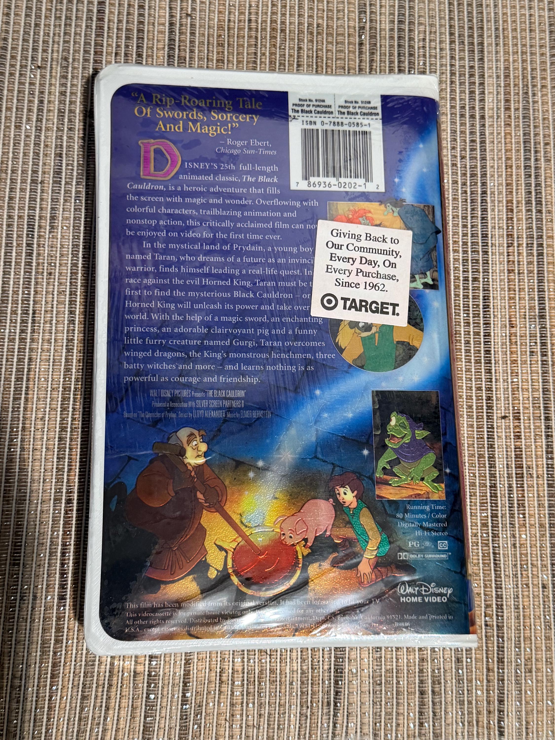 Sealed Disney the Black Cauldron VHS - Rare Chromium FX Clamshell ...